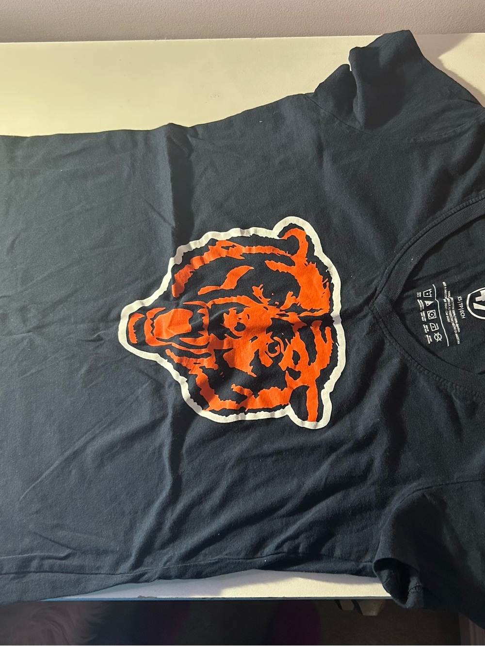 BEARS Navy T-Shirt with Orange Graphic